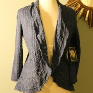 Ralph Lauren light blue open sweater with lace